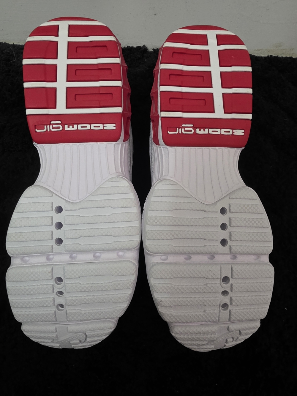 Nike Women's White & Red Athletic Zoom Sneakers - Picture 5 of 7
